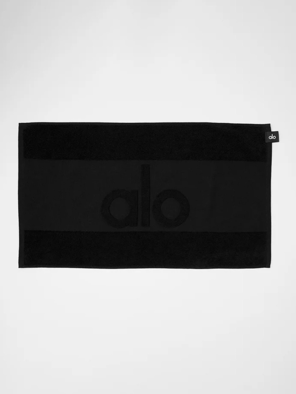 ALO Yoga Keep It Cool Gym Towel Black NWT Logo Absorbent Cotton